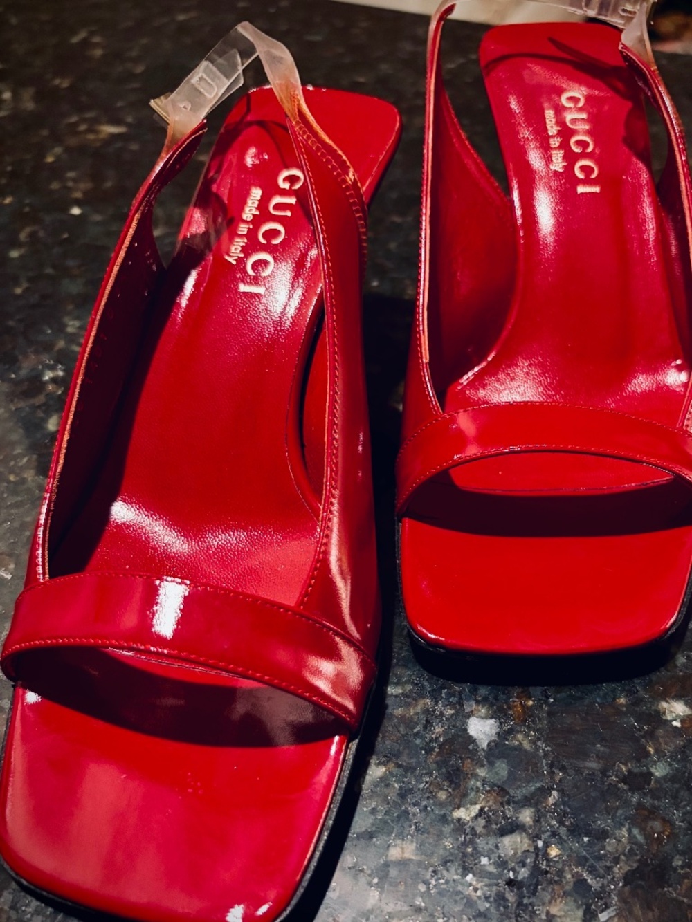 GUCCI⎻Lipstick Red Slingbacks, US 5 (EU 34.5)